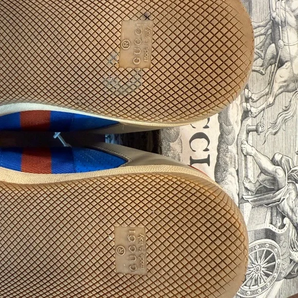Gucci Blue and Orange Sneakers vintage look in great shape!! - Picture 7 of 9